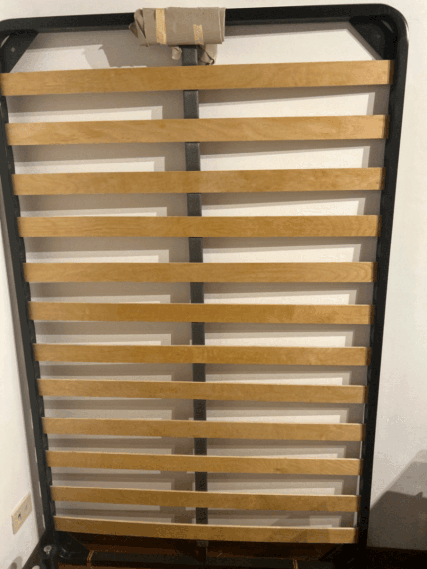 Base per letto in legno